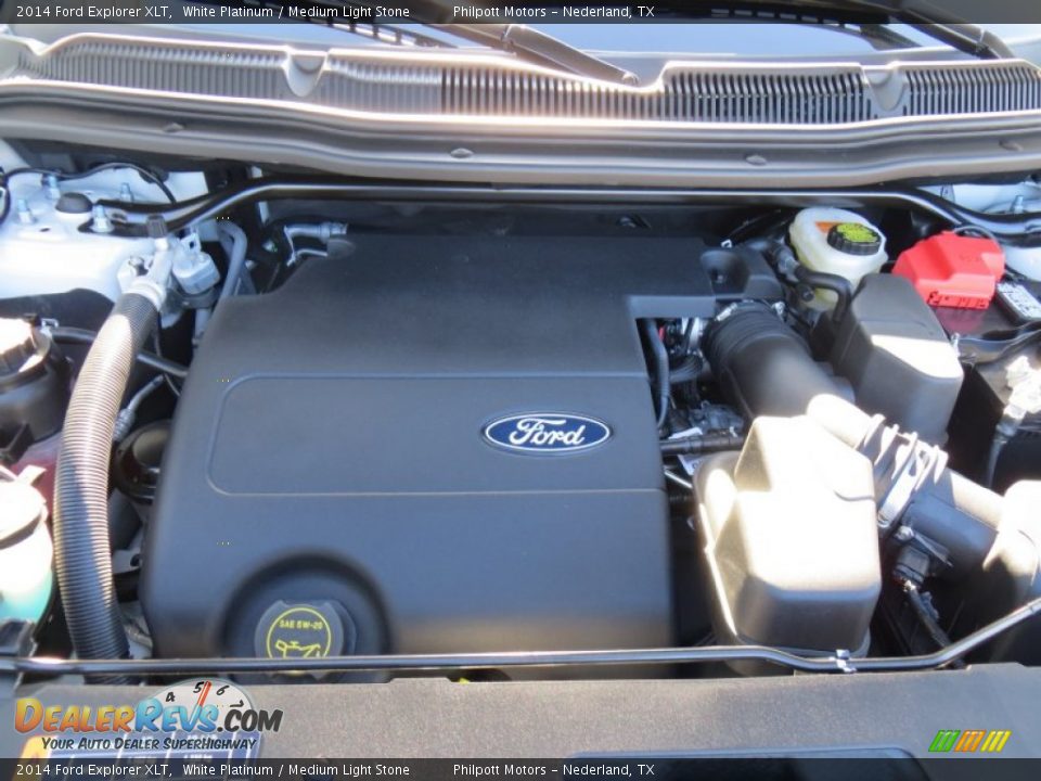 2014 Ford Explorer XLT White Platinum / Medium Light Stone Photo #16