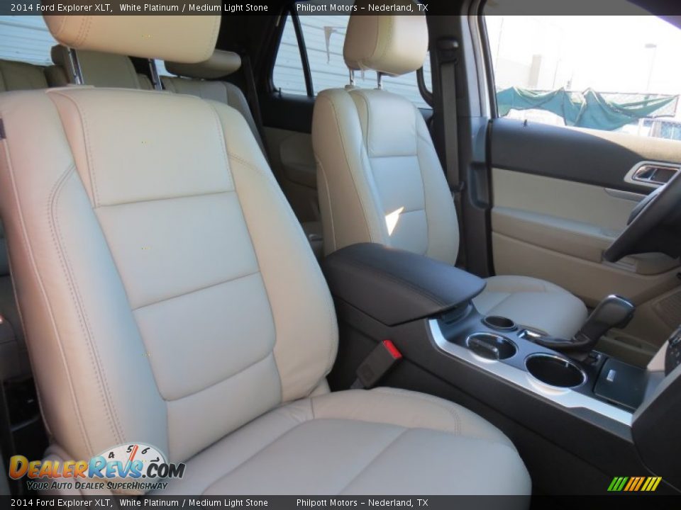 2014 Ford Explorer XLT White Platinum / Medium Light Stone Photo #21