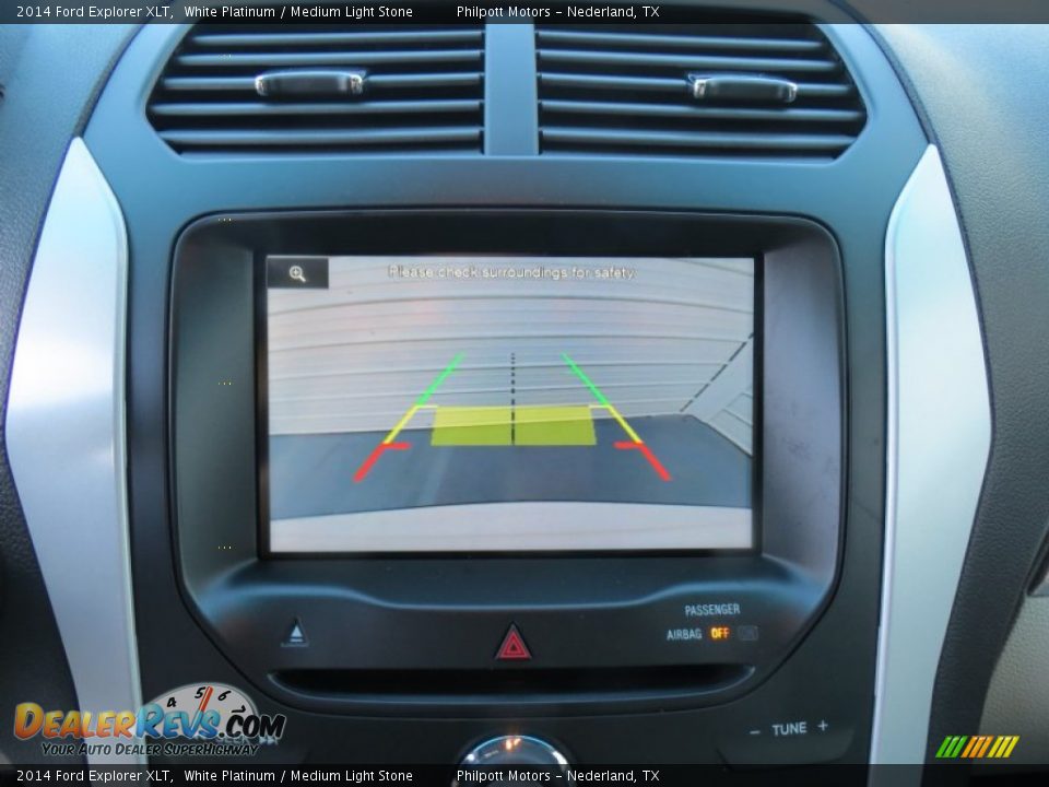 2014 Ford Explorer XLT White Platinum / Medium Light Stone Photo #35
