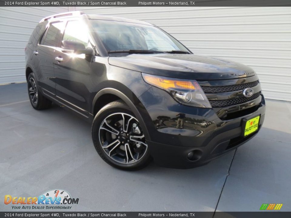 2014 Ford Explorer Sport 4WD Tuxedo Black / Sport Charcoal Black Photo #2