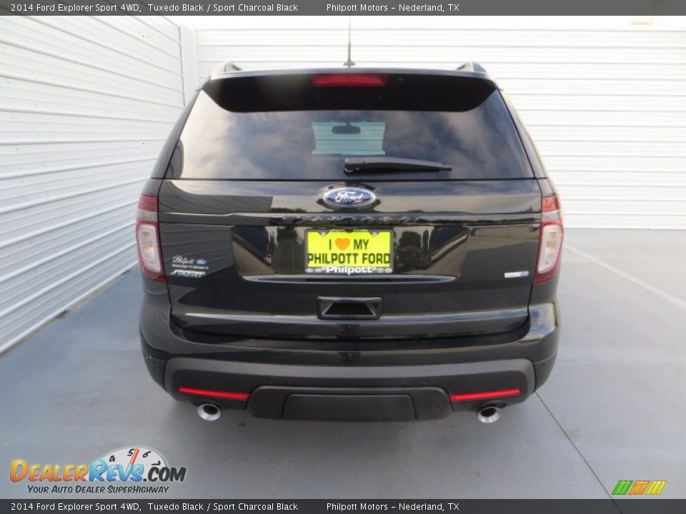 2014 Ford Explorer Sport 4WD Tuxedo Black / Sport Charcoal Black Photo #5