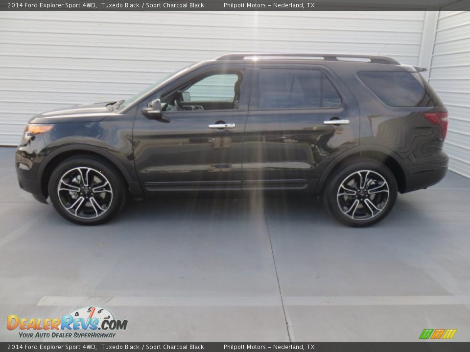 2014 Ford Explorer Sport 4WD Tuxedo Black / Sport Charcoal Black Photo #6