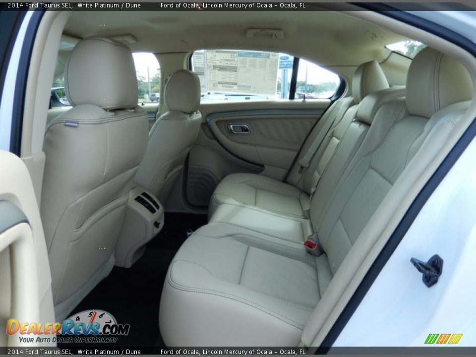 2014 Ford Taurus SEL White Platinum / Dune Photo #7