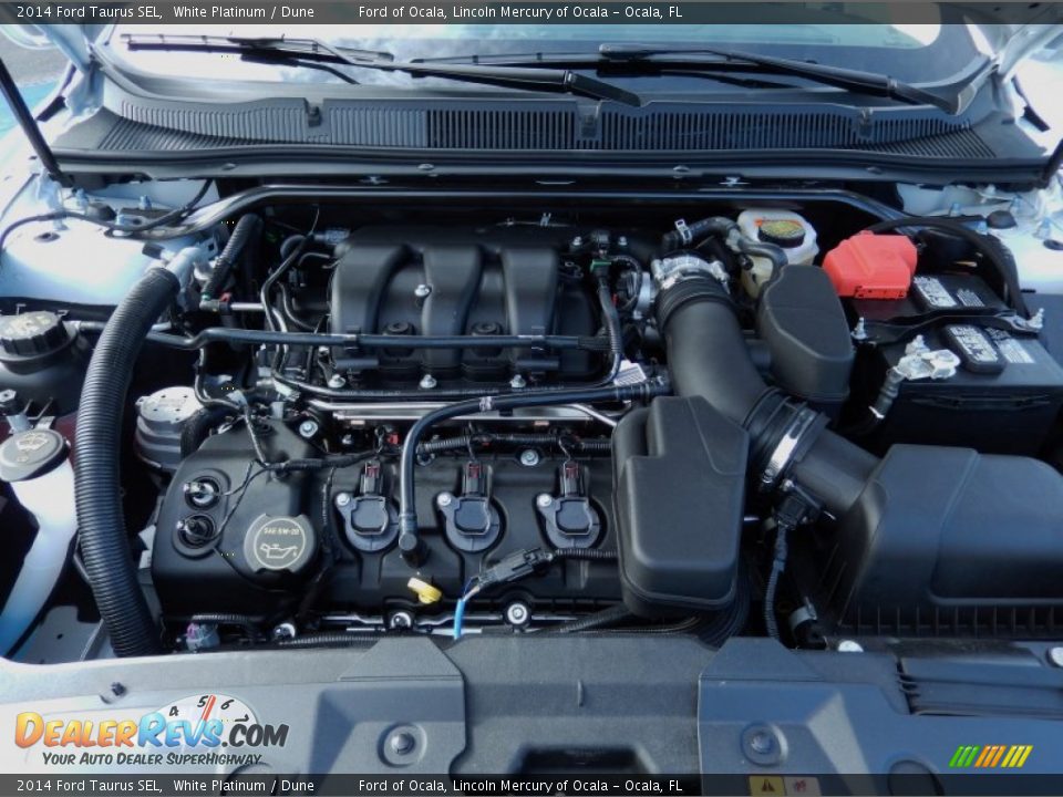 2014 Ford Taurus SEL White Platinum / Dune Photo #11