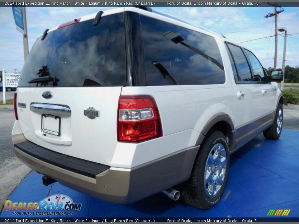 2014 Ford Expedition EL King Ranch White Platinum / King Ranch Red (Chaparral) Photo #3