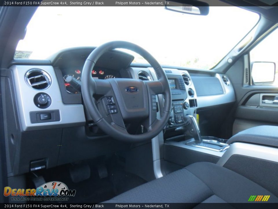 Black Interior - 2014 Ford F150 FX4 SuperCrew 4x4 Photo #30