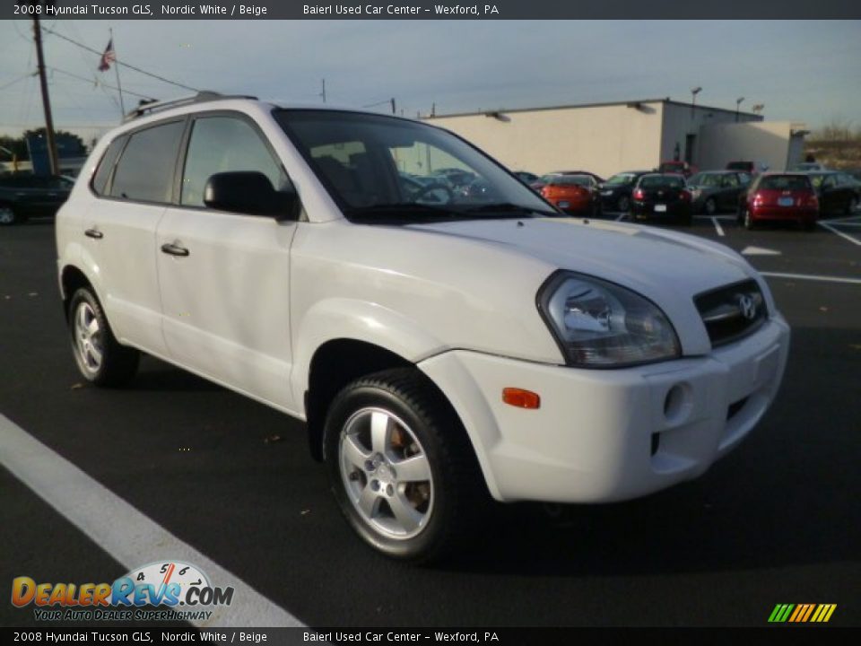 2008 Hyundai Tucson GLS Nordic White / Beige Photo #1