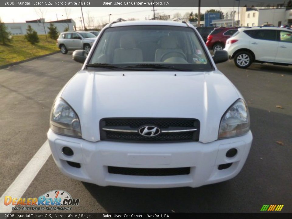 2008 Hyundai Tucson GLS Nordic White / Beige Photo #2