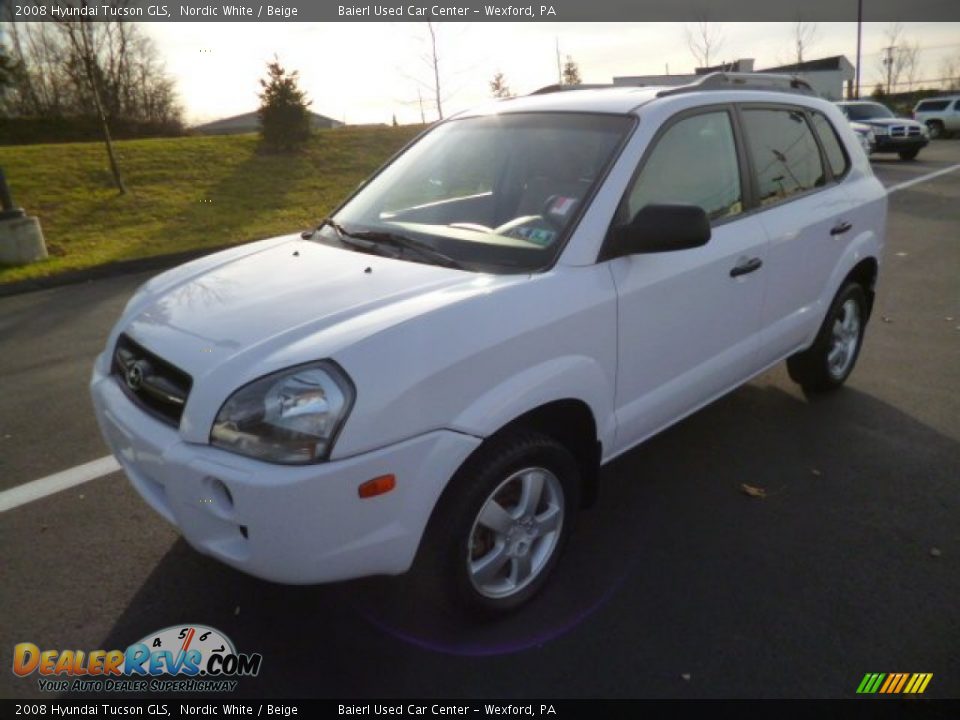 2008 Hyundai Tucson GLS Nordic White / Beige Photo #3
