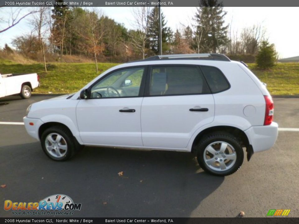 2008 Hyundai Tucson GLS Nordic White / Beige Photo #4