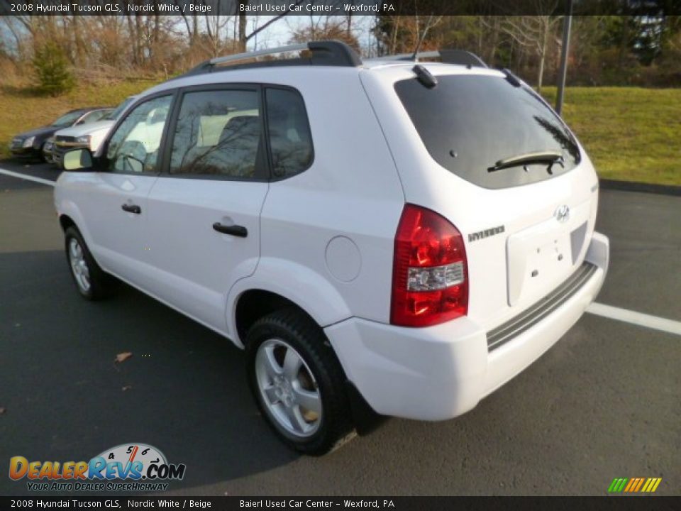 2008 Hyundai Tucson GLS Nordic White / Beige Photo #5
