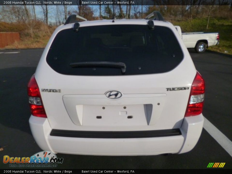2008 Hyundai Tucson GLS Nordic White / Beige Photo #6
