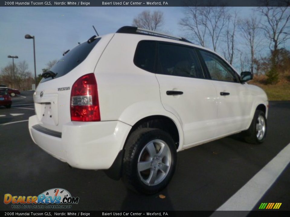 2008 Hyundai Tucson GLS Nordic White / Beige Photo #7