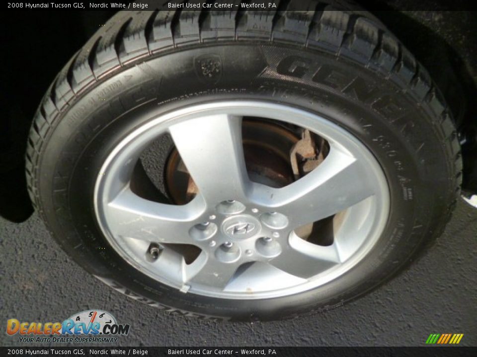 2008 Hyundai Tucson GLS Nordic White / Beige Photo #8