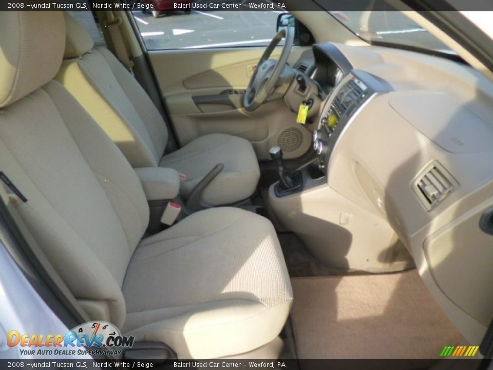 2008 Hyundai Tucson GLS Nordic White / Beige Photo #9