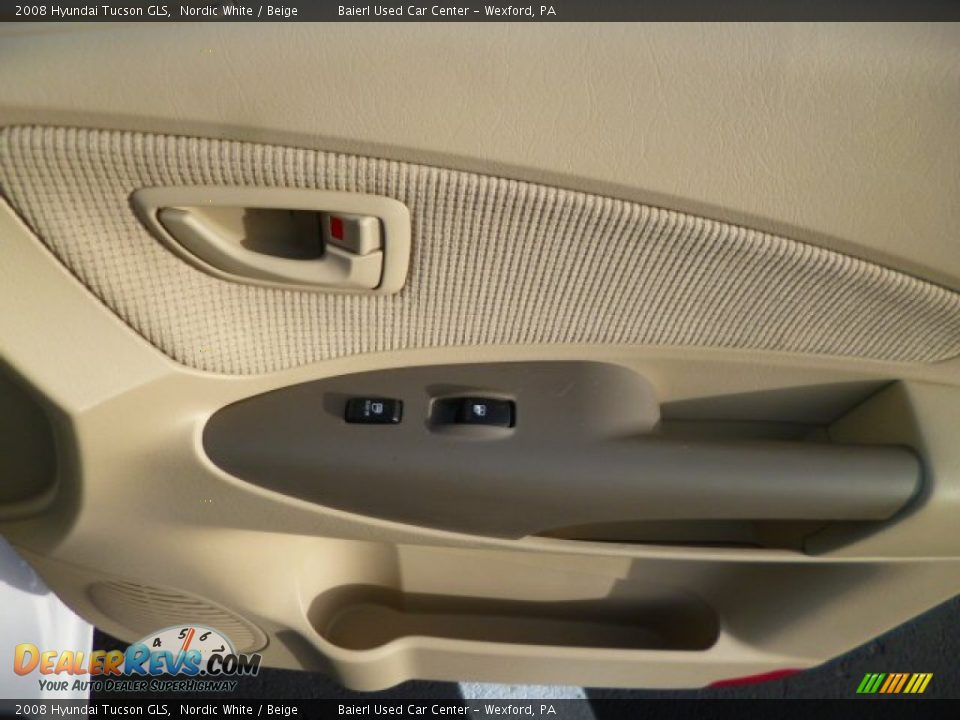 2008 Hyundai Tucson GLS Nordic White / Beige Photo #10