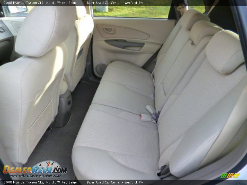 2008 Hyundai Tucson GLS Nordic White / Beige Photo #13