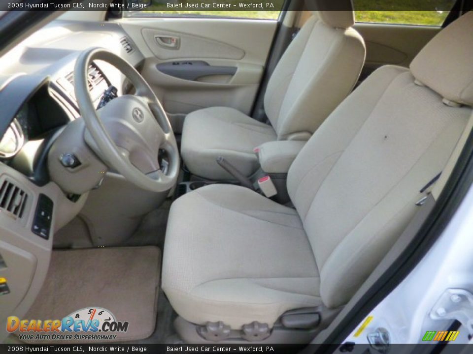 2008 Hyundai Tucson GLS Nordic White / Beige Photo #15