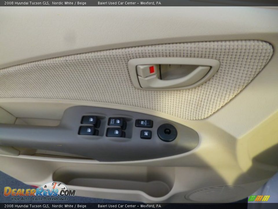 2008 Hyundai Tucson GLS Nordic White / Beige Photo #17