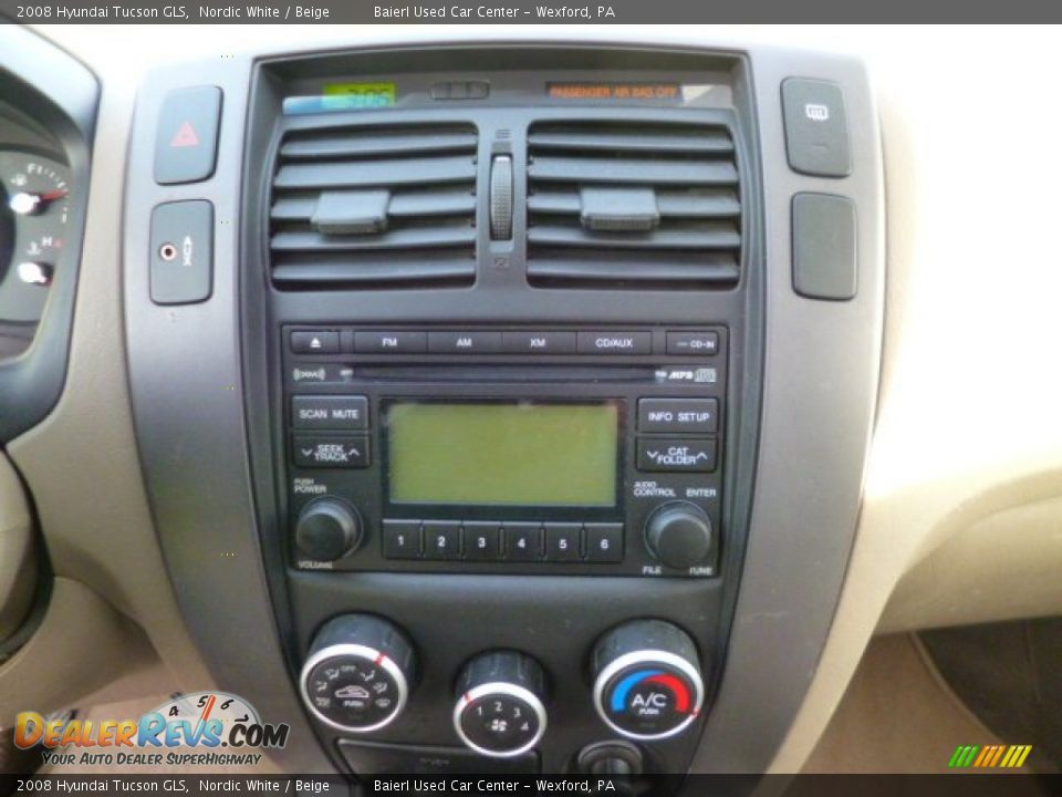 2008 Hyundai Tucson GLS Nordic White / Beige Photo #19
