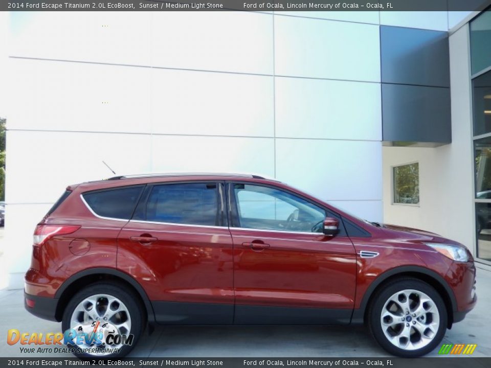 2014 Ford Escape Titanium 2.0L EcoBoost Sunset / Medium Light Stone Photo #2