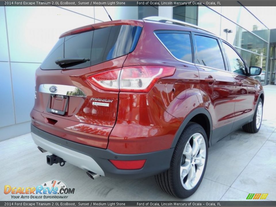 2014 Ford Escape Titanium 2.0L EcoBoost Sunset / Medium Light Stone Photo #3