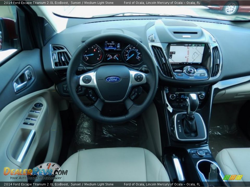 2014 Ford Escape Titanium 2.0L EcoBoost Sunset / Medium Light Stone Photo #8