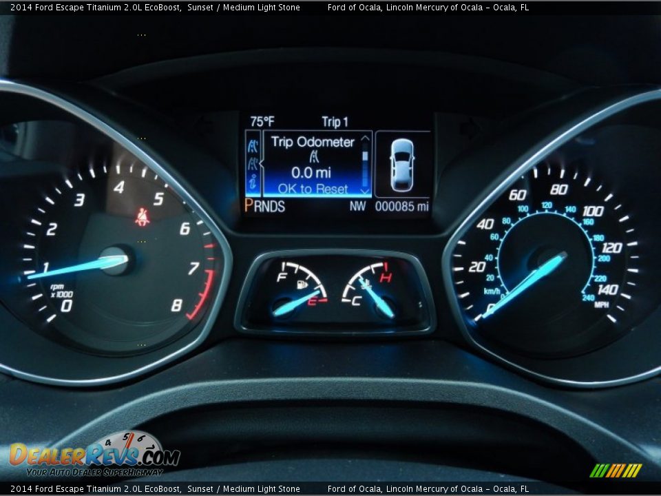 2014 Ford Escape Titanium 2.0L EcoBoost Sunset / Medium Light Stone Photo #9