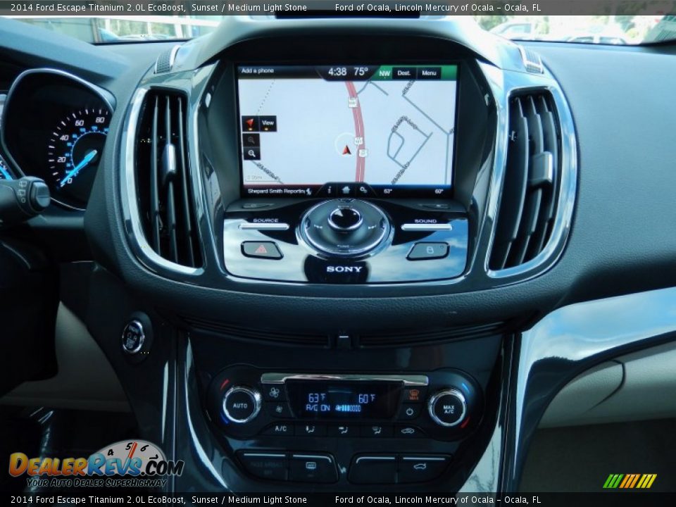 2014 Ford Escape Titanium 2.0L EcoBoost Sunset / Medium Light Stone Photo #10