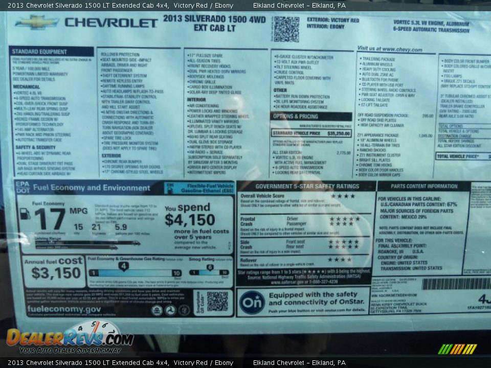 2013 Chevrolet Silverado 1500 LT Extended Cab 4x4 Victory Red / Ebony Photo #15