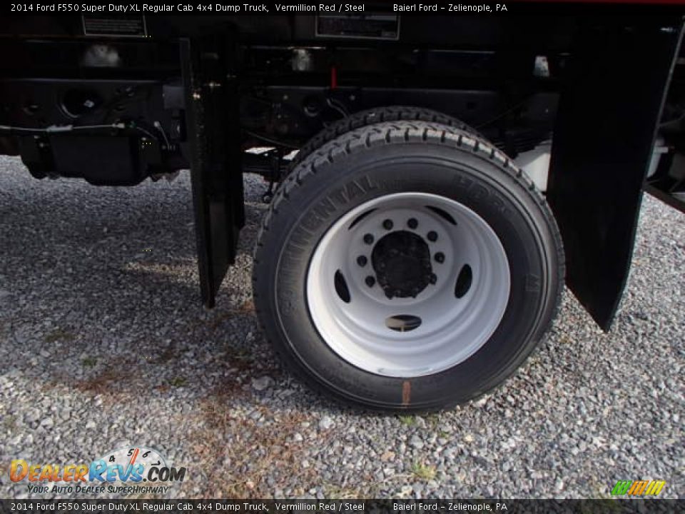 2014 Ford F550 Super Duty XL Regular Cab 4x4 Dump Truck Vermillion Red / Steel Photo #9