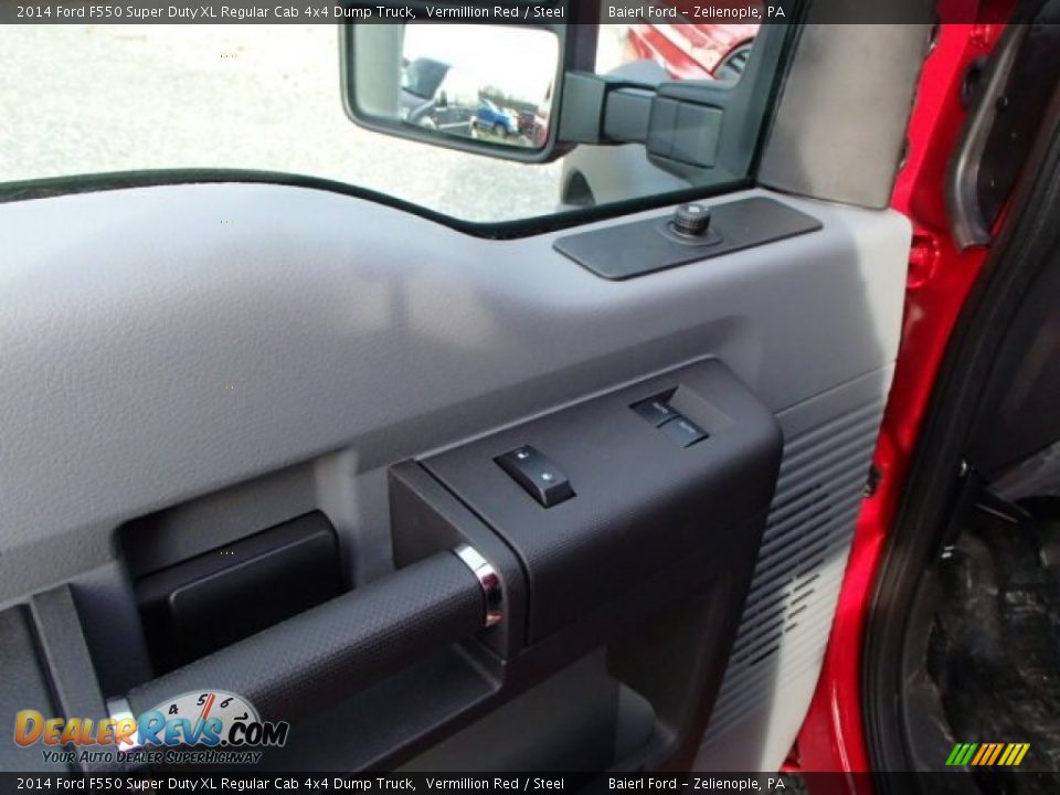 2014 Ford F550 Super Duty XL Regular Cab 4x4 Dump Truck Vermillion Red / Steel Photo #12