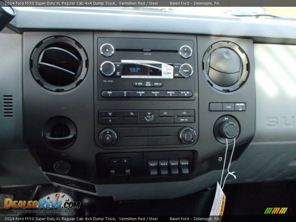 2014 Ford F550 Super Duty XL Regular Cab 4x4 Dump Truck Vermillion Red / Steel Photo #14