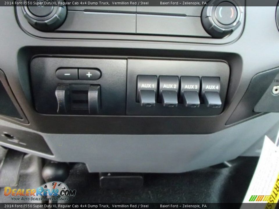 2014 Ford F550 Super Duty XL Regular Cab 4x4 Dump Truck Vermillion Red / Steel Photo #15