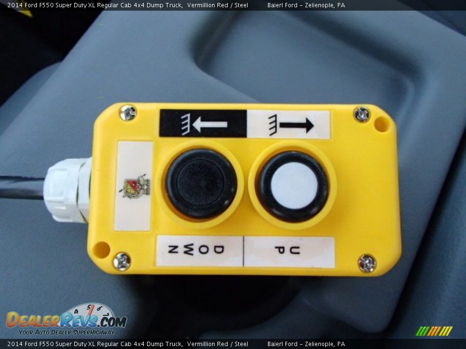 2014 Ford F550 Super Duty XL Regular Cab 4x4 Dump Truck Vermillion Red / Steel Photo #16