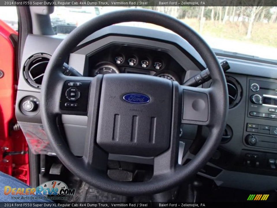 2014 Ford F550 Super Duty XL Regular Cab 4x4 Dump Truck Steering Wheel Photo #17
