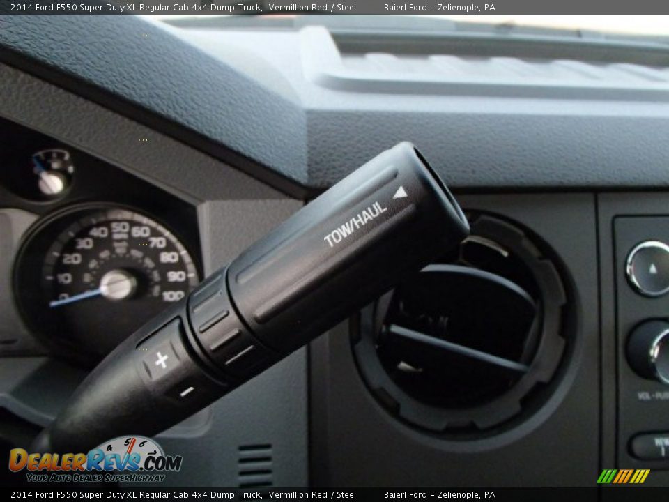 2014 Ford F550 Super Duty XL Regular Cab 4x4 Dump Truck Vermillion Red / Steel Photo #18