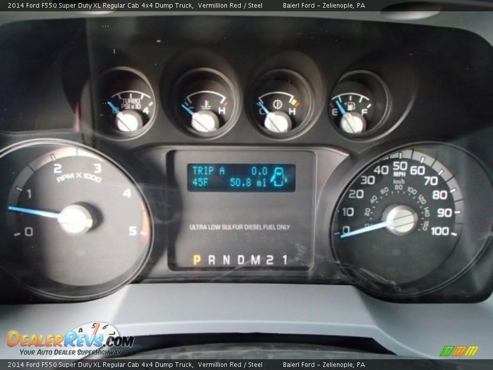 2014 Ford F550 Super Duty XL Regular Cab 4x4 Dump Truck Gauges Photo #19