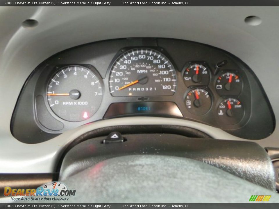 2008 Chevrolet TrailBlazer LS Silverstone Metallic / Light Gray Photo #20