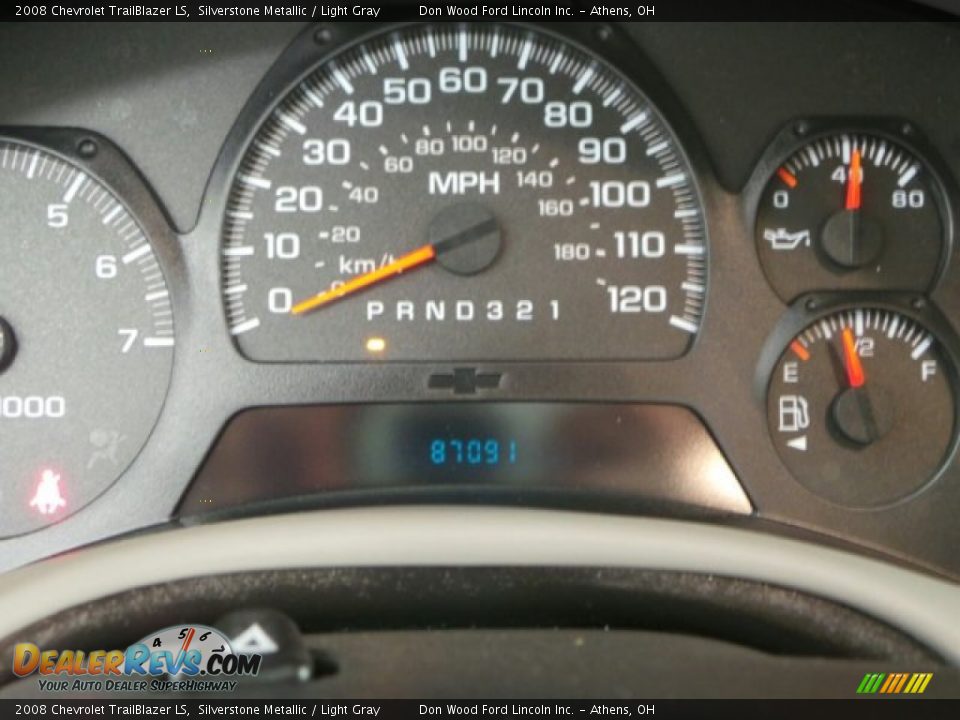 2008 Chevrolet TrailBlazer LS Silverstone Metallic / Light Gray Photo #21