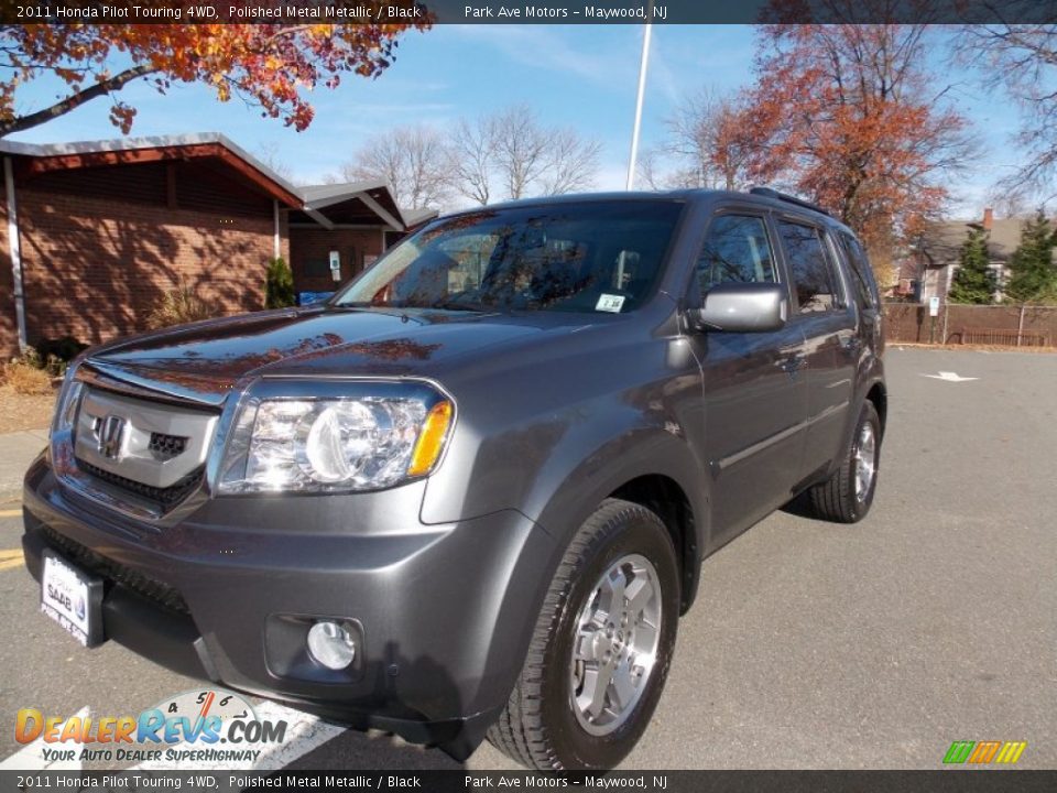 2011 Honda Pilot Touring 4WD Polished Metal Metallic / Black Photo #1