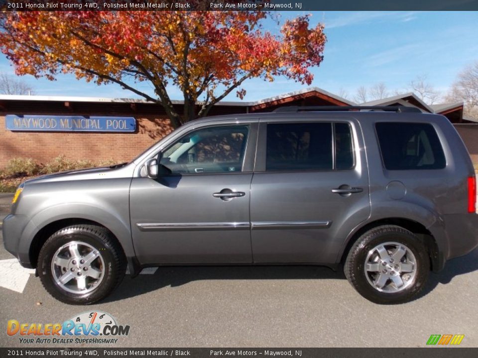 2011 Honda Pilot Touring 4WD Polished Metal Metallic / Black Photo #2