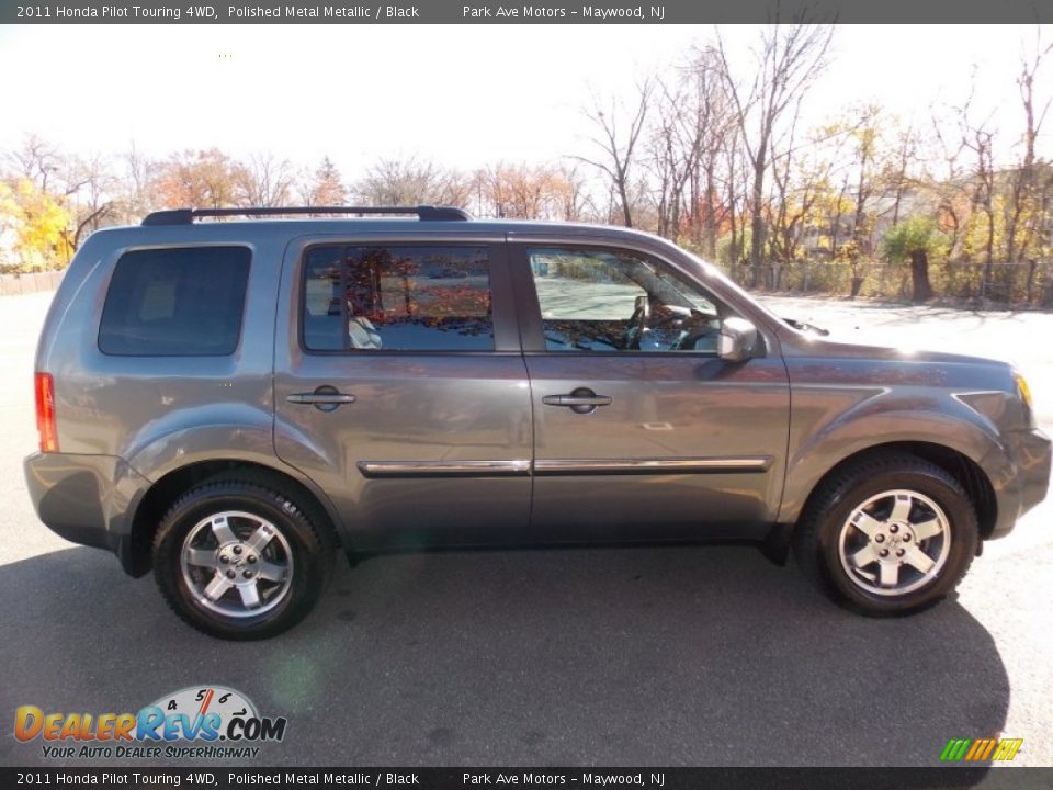 2011 Honda Pilot Touring 4WD Polished Metal Metallic / Black Photo #6
