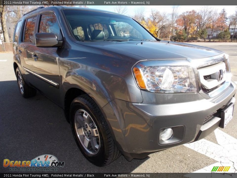 2011 Honda Pilot Touring 4WD Polished Metal Metallic / Black Photo #7
