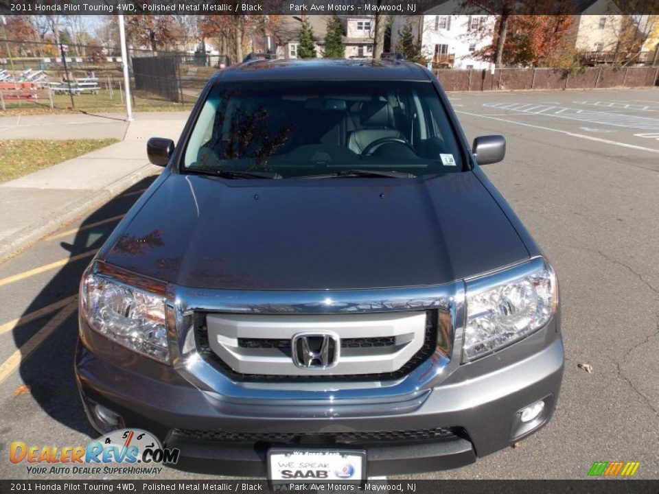 2011 Honda Pilot Touring 4WD Polished Metal Metallic / Black Photo #9