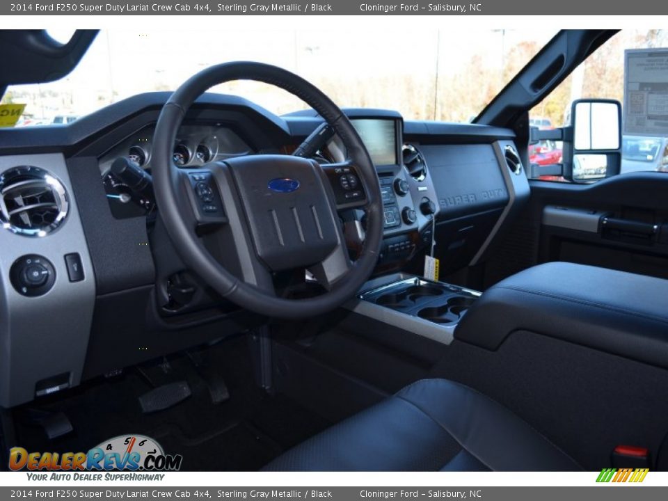 2014 Ford F250 Super Duty Lariat Crew Cab 4x4 Sterling Gray Metallic / Black Photo #6