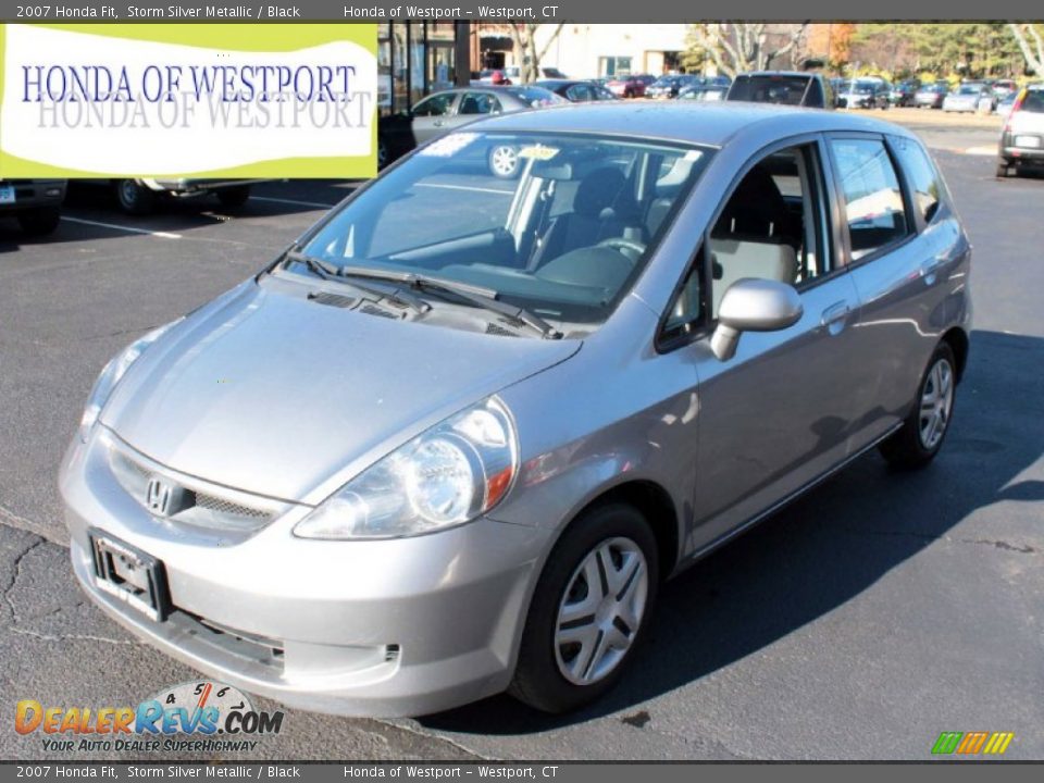 2007 Honda Fit Storm Silver Metallic / Black Photo #1
