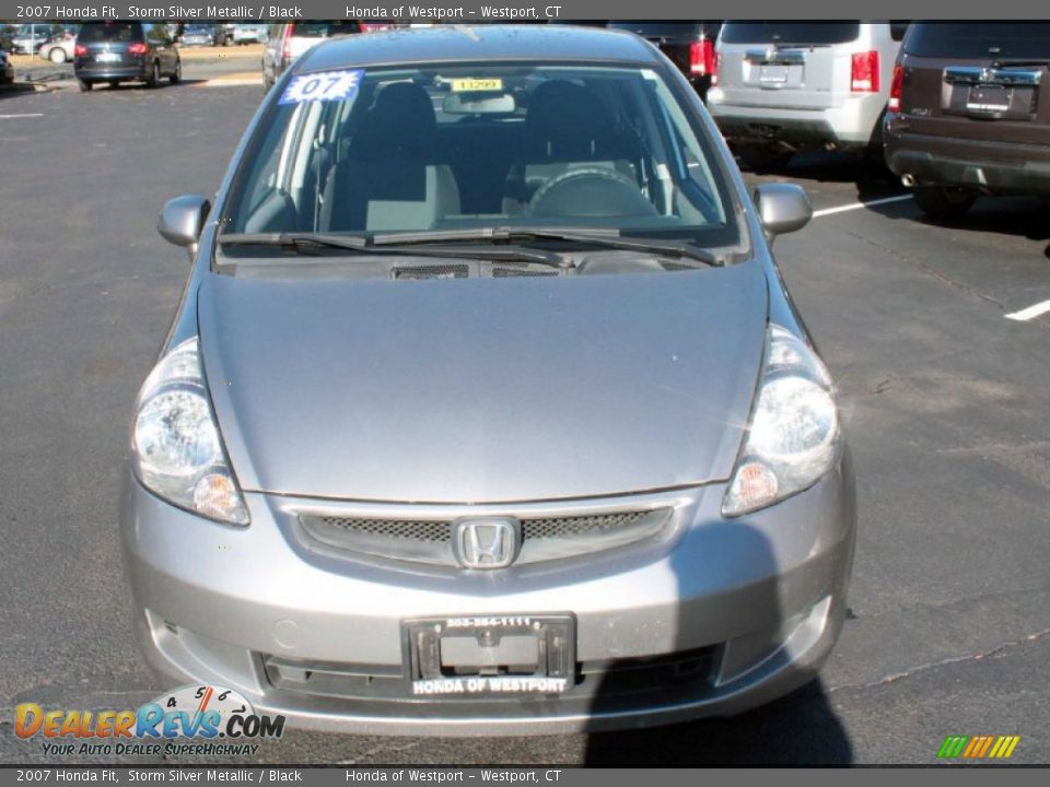 2007 Honda Fit Storm Silver Metallic / Black Photo #2