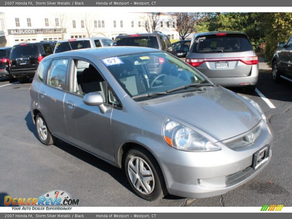 2007 Honda Fit Storm Silver Metallic / Black Photo #3