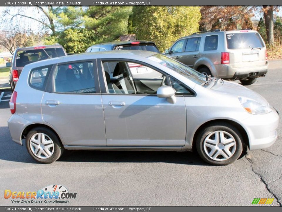 2007 Honda Fit Storm Silver Metallic / Black Photo #4